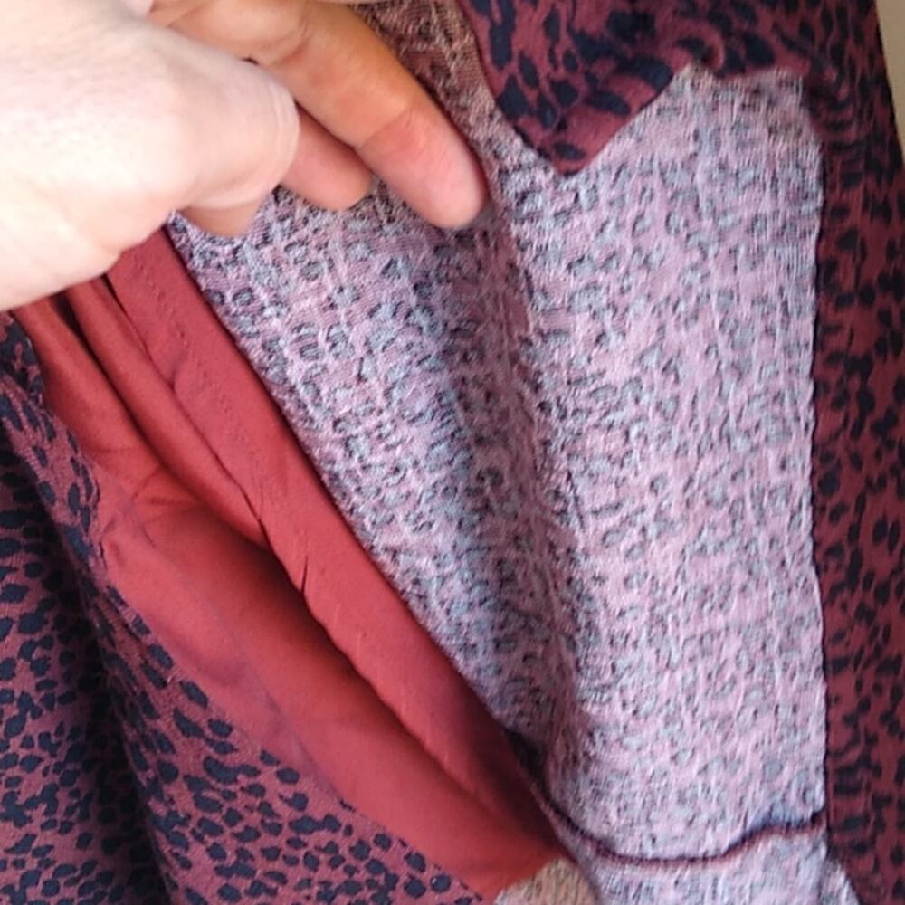 The Nines By Hatch Rust Animal Print Midi Dress S… - image 8